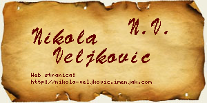 Nikola Veljković vizit kartica
